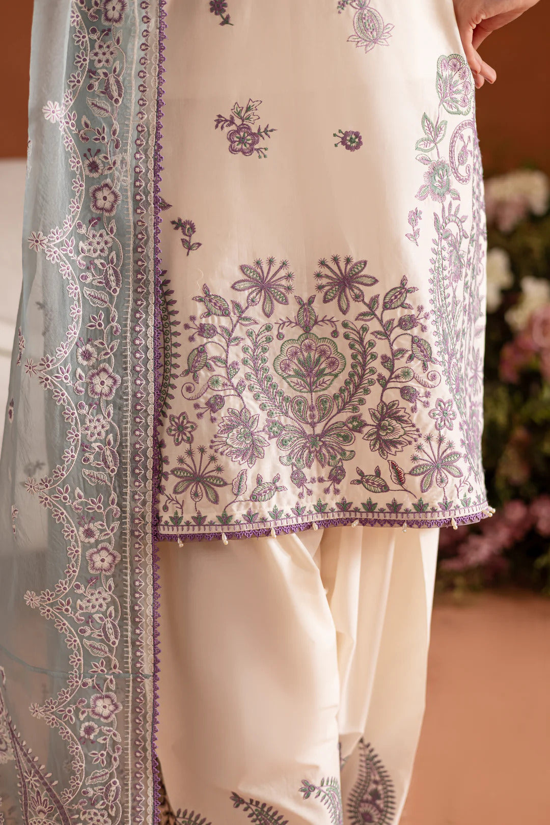 Clematis - 3Pc Embroidered Dress