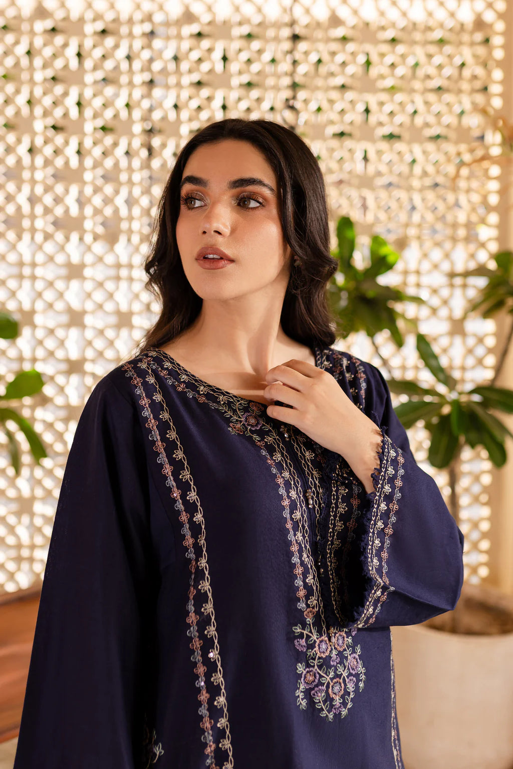 Midnight - 2Pc Embroidered Dress