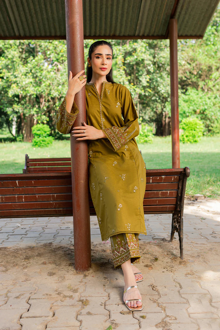 Bonsai - 2Pc Embroidered Dress