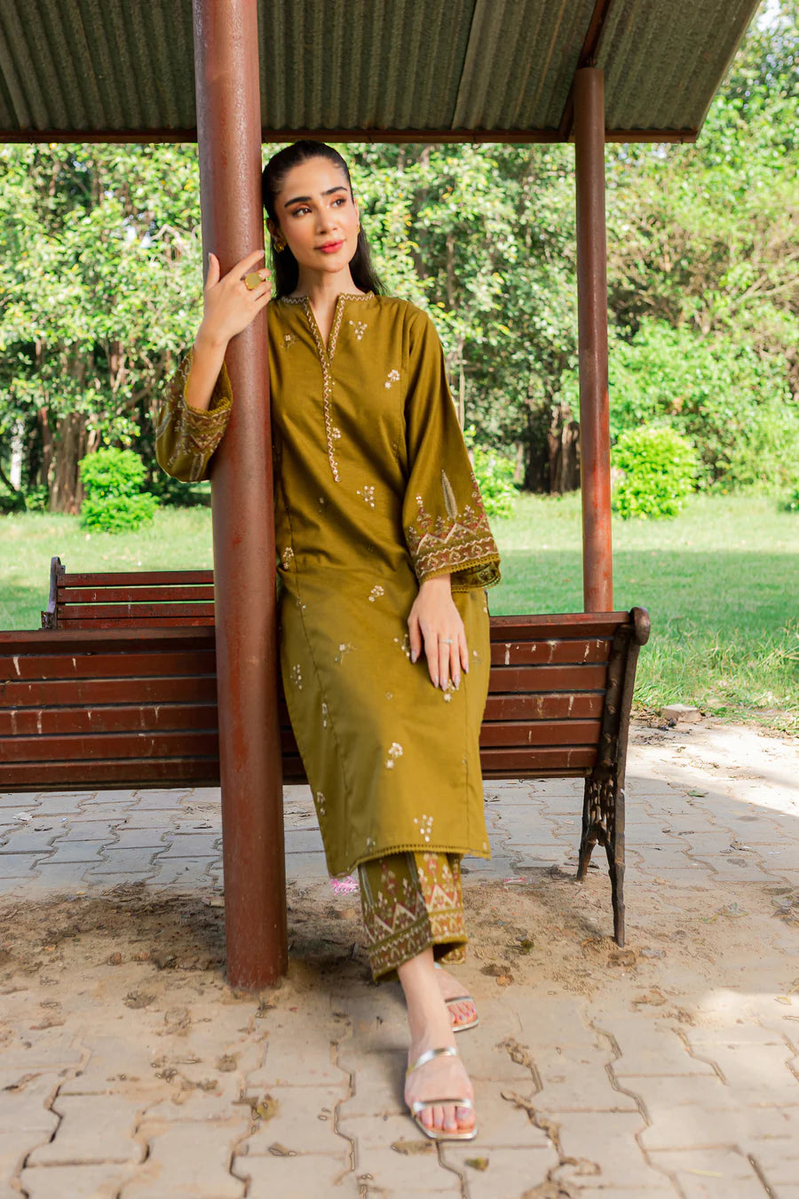 Bonsai - 2Pc Embroidered Dress