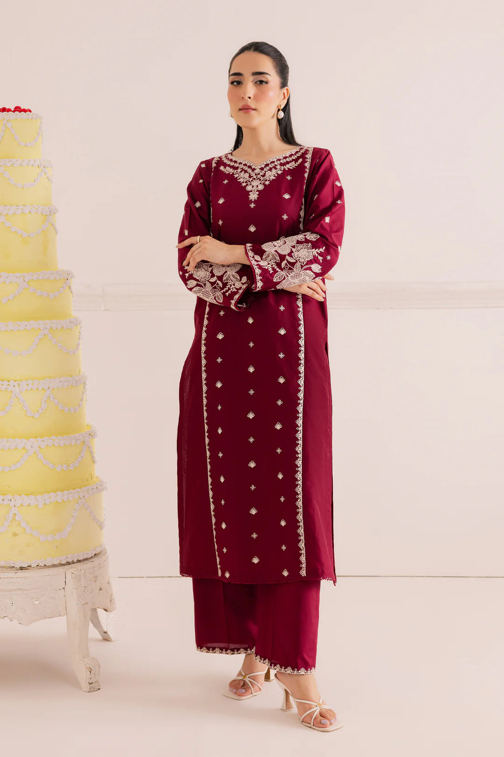 Zarqun - 2Pc Embroidered Dress