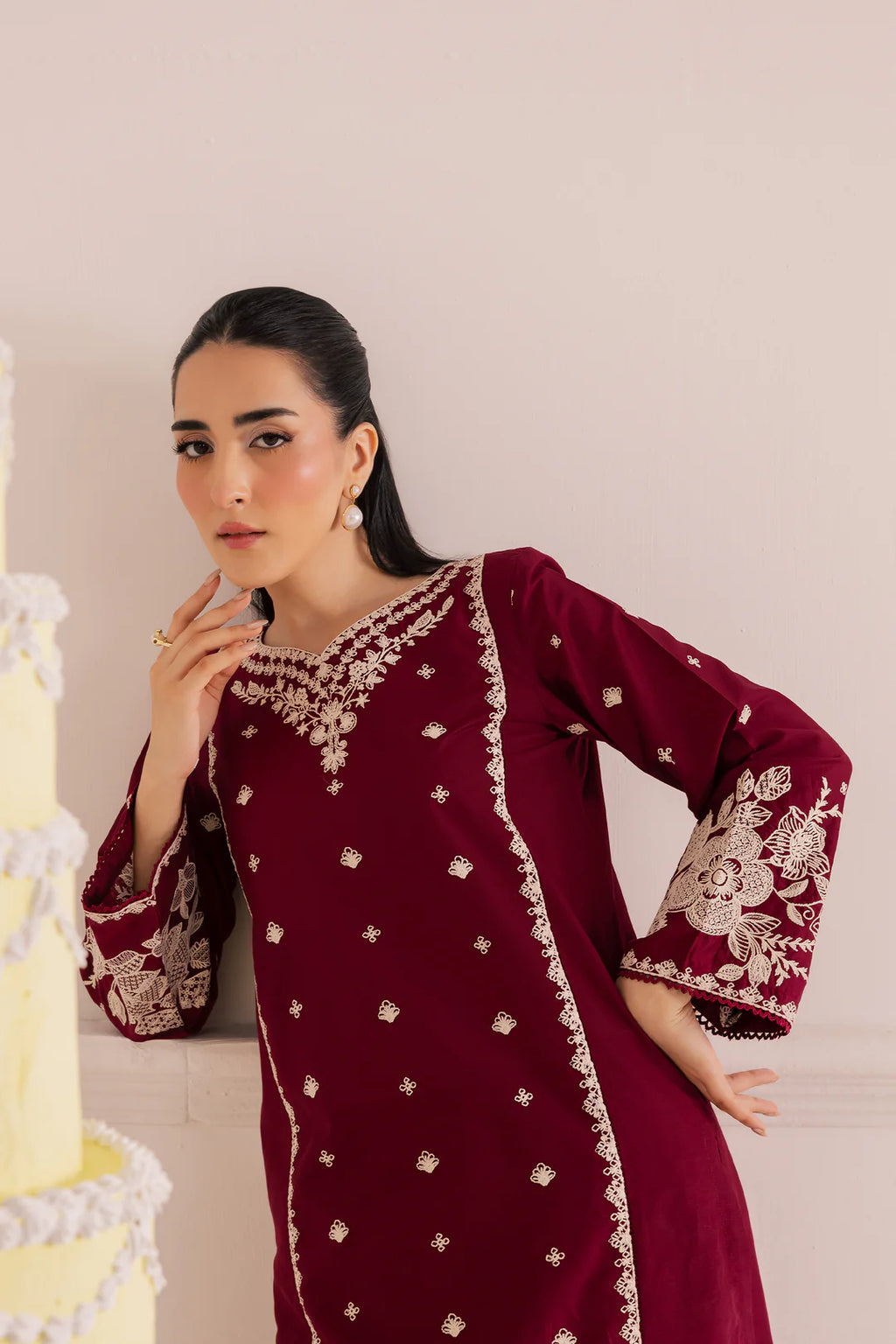 Zarqun - 2Pc Embroidered Dress