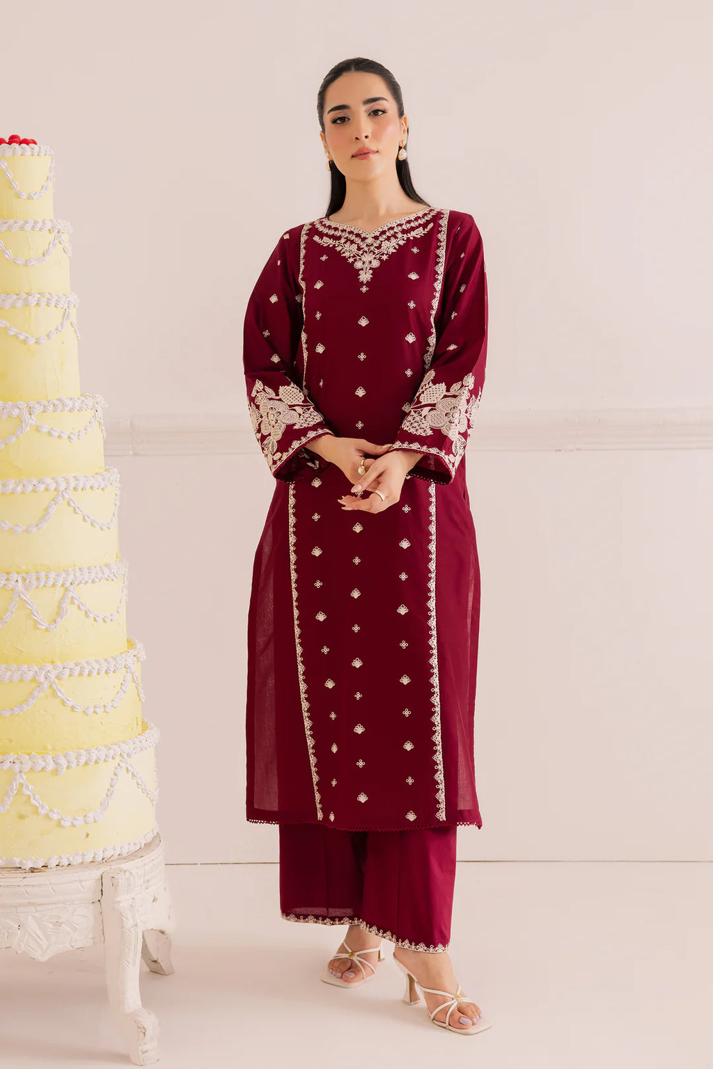 Zarqun - 2Pc Embroidered Dress
