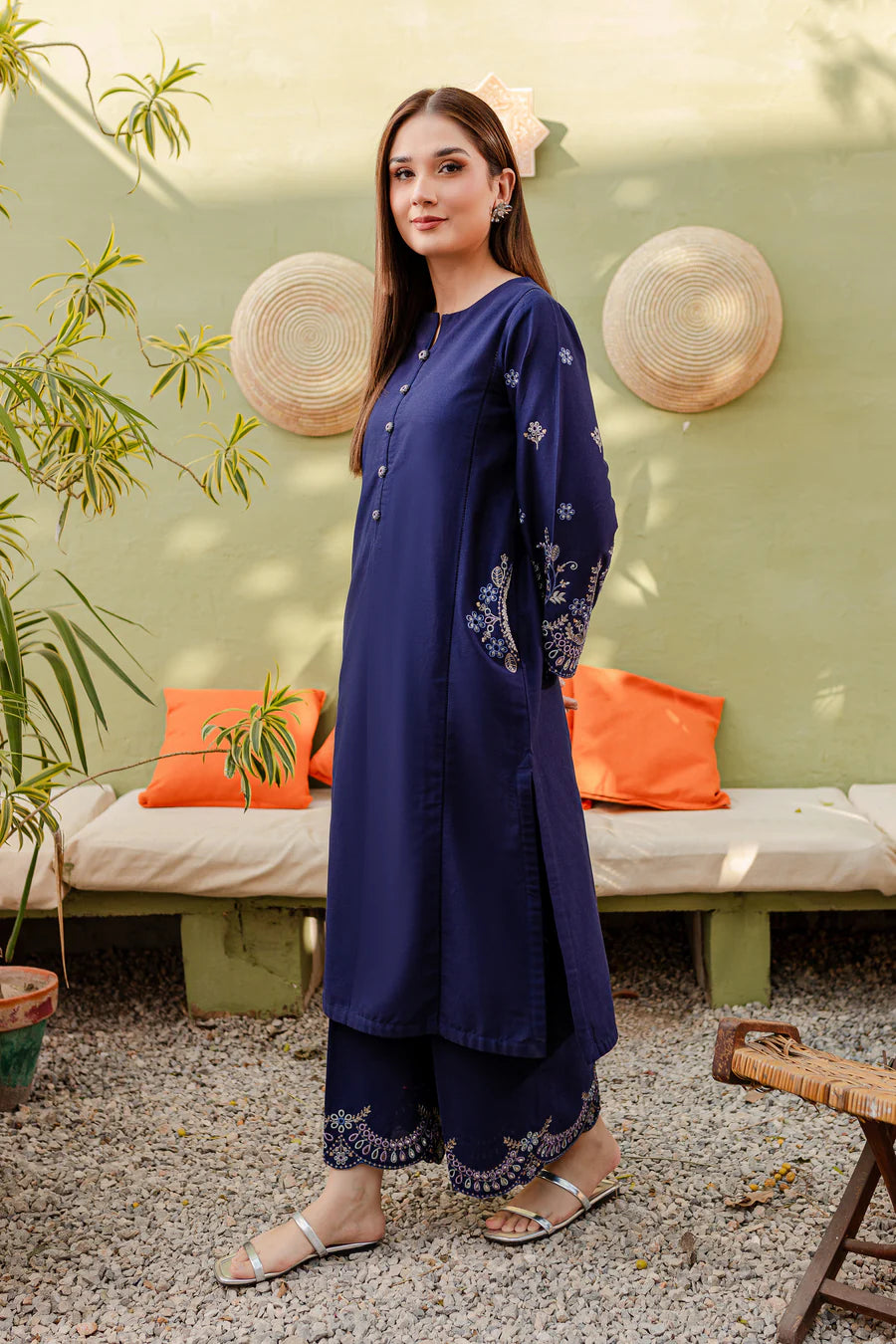 Blue Vanda - 2Pc Embroidered Dress