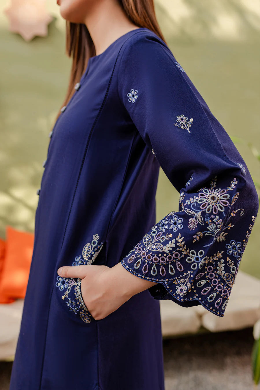 Blue Vanda - 2Pc Embroidered Dress