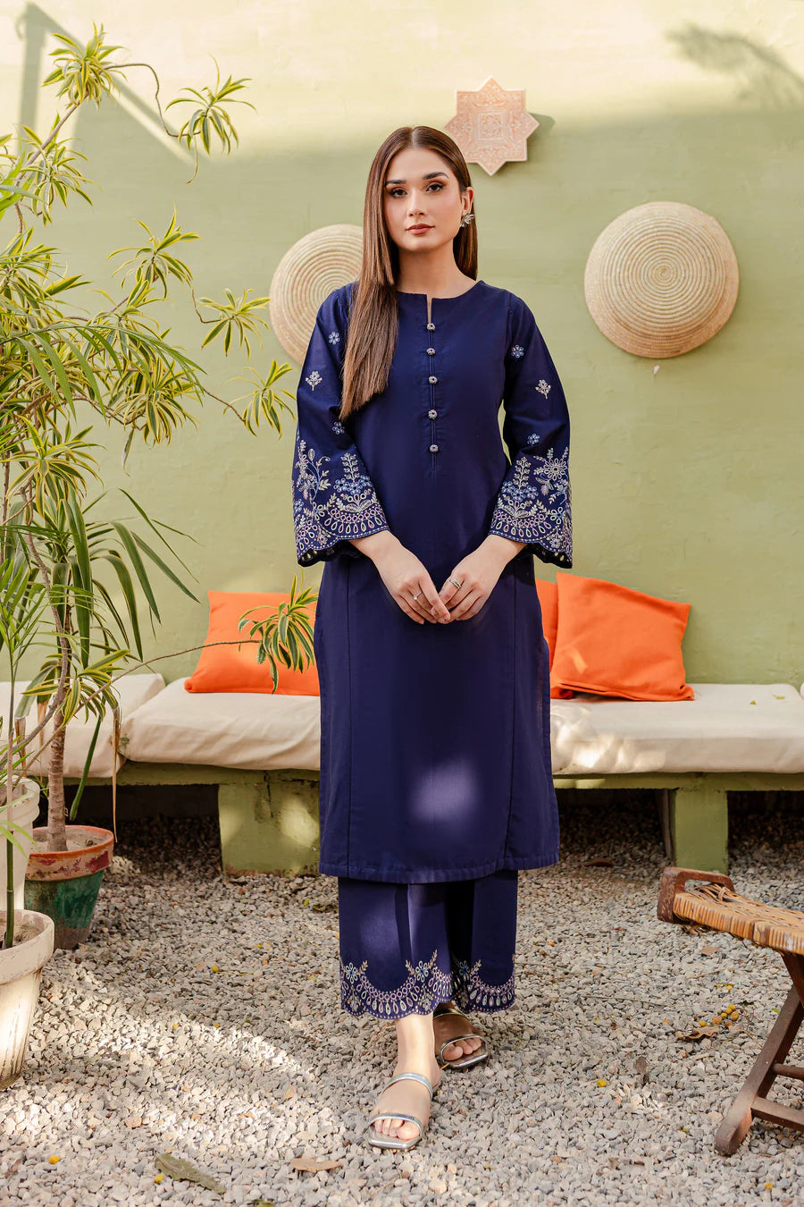 Blue Vanda - 2Pc Embroidered Dress