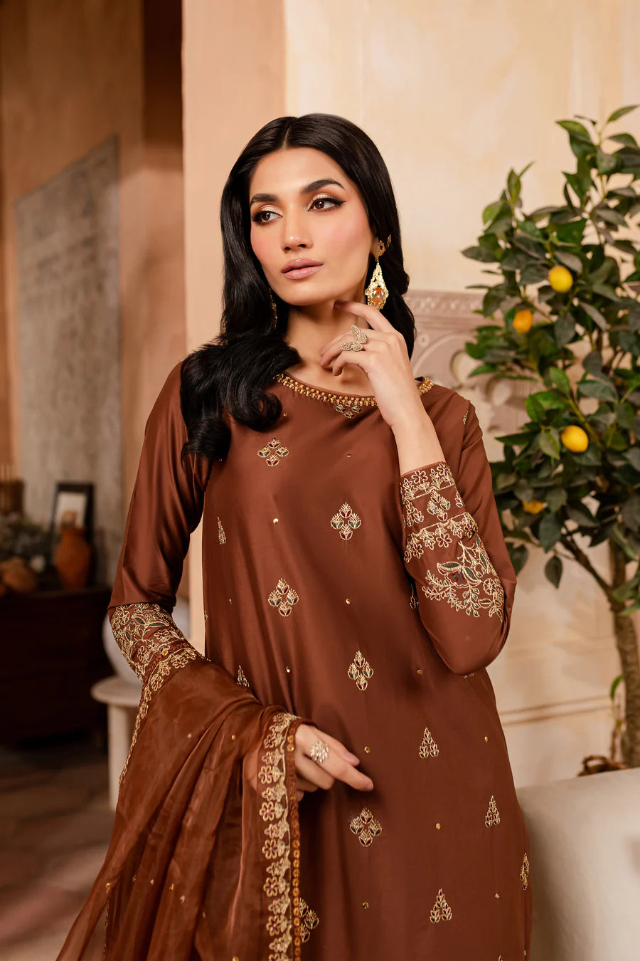 Flumee - 2Pc Embroidered Dress