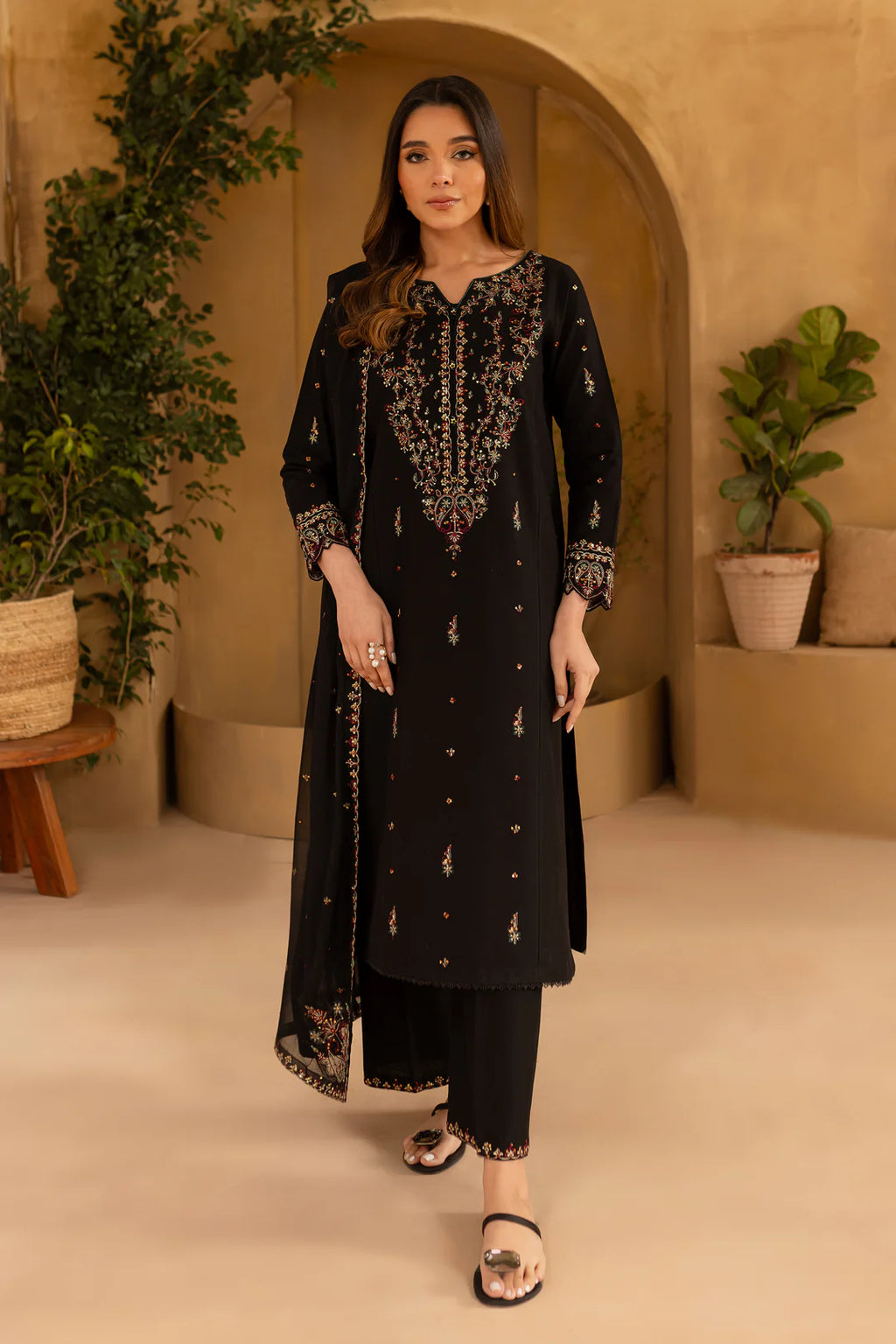 Twinkle - 3Pc Embroidered Dress
