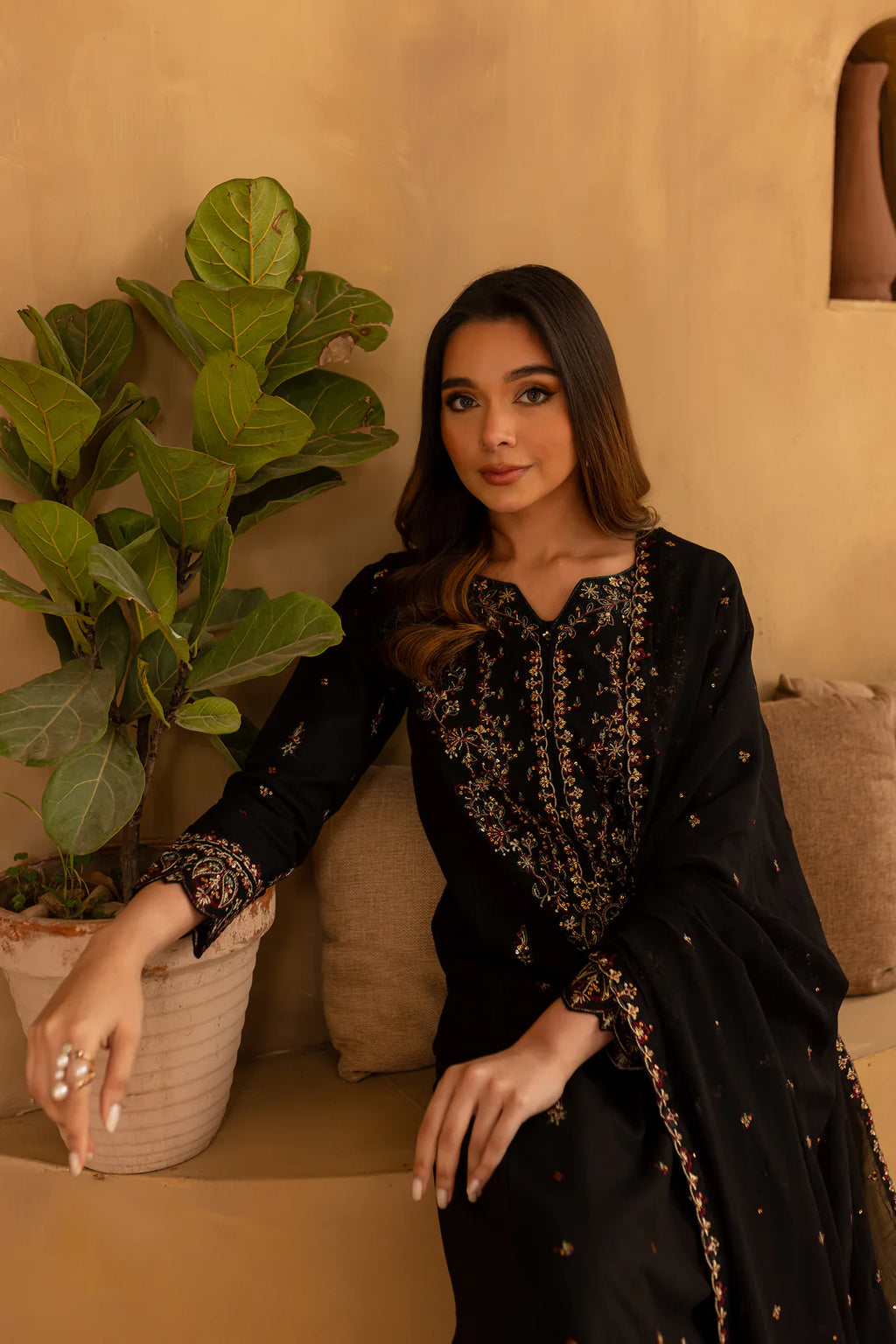 Twinkle - 3Pc Embroidered Dress