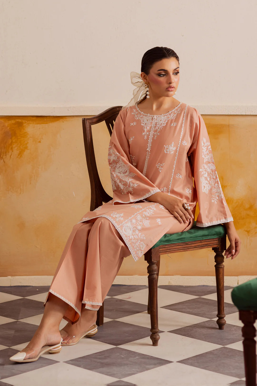 Citrine - 2Pc Embroidered Dress