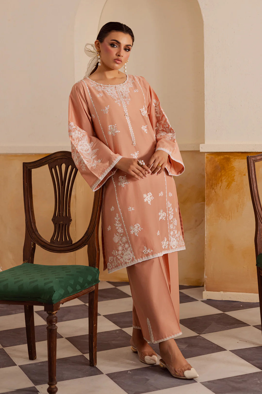 Citrine - 2Pc Embroidered Dress