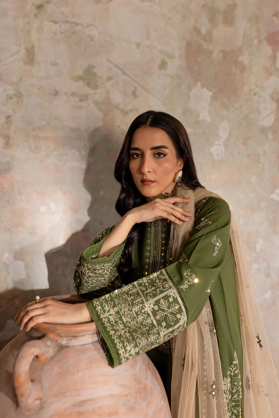 Fennel - 3Pc Embroidered Dress