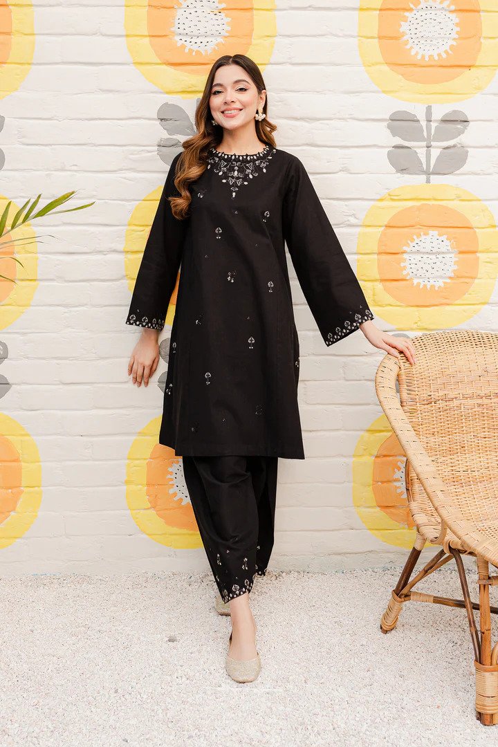 OBSIDIAN 2PC  Stuff  Embroidered Stitched Outfit