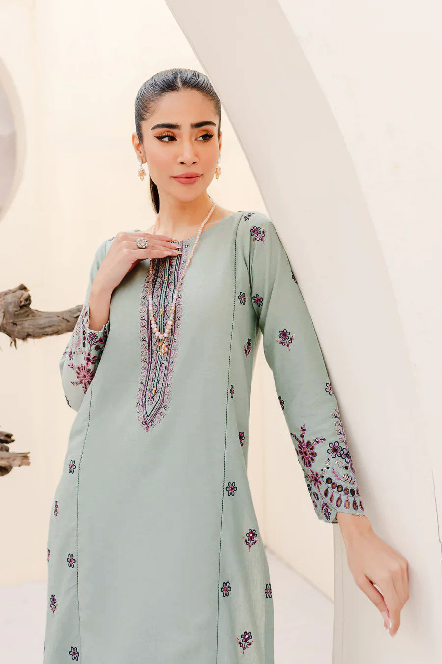 Finch - 2Pc Embroidered Dress