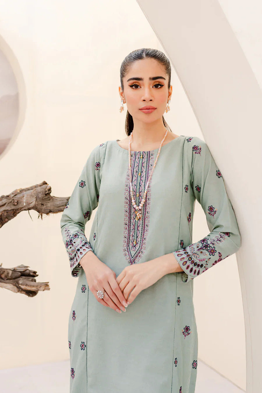 Finch - 2Pc Embroidered Dress