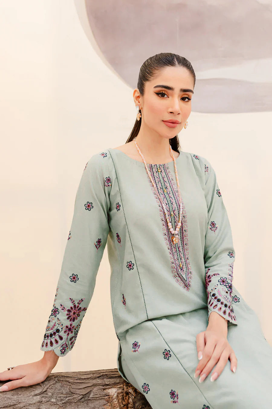 Finch - 2Pc Embroidered Dress