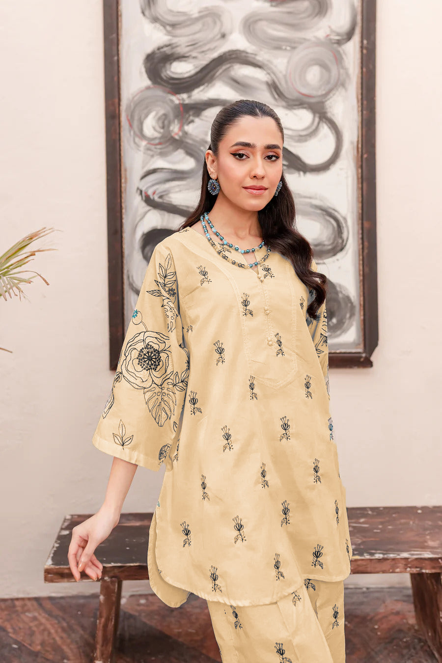 Culux - 2Pc Embroidered Dress