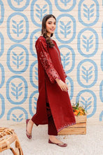 Load image into Gallery viewer, Lalande Maroon 2PC Embroidered Stitched Outfit
