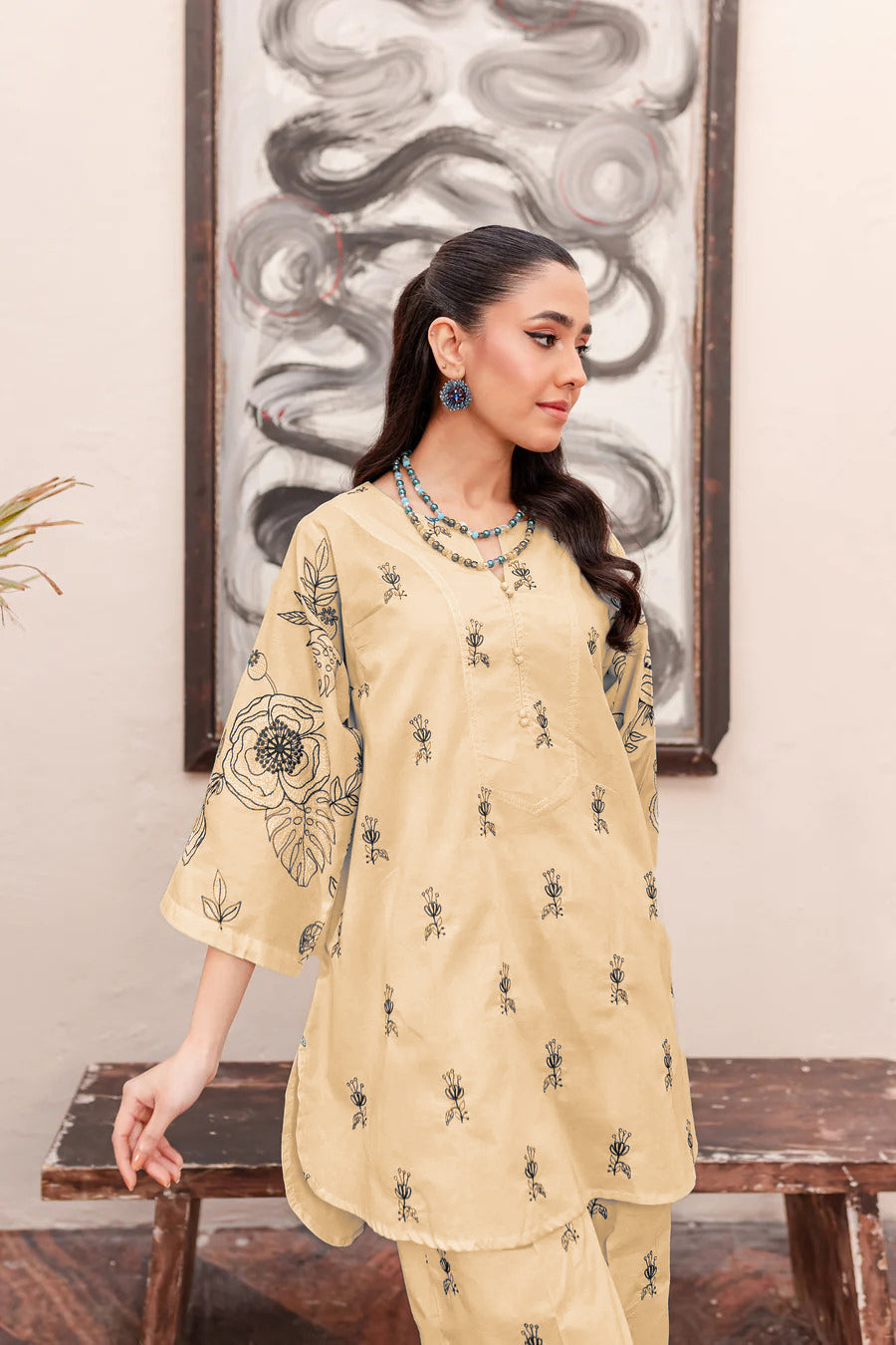 Culux - 2Pc Embroidered Dress