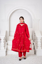 Load image into Gallery viewer, Sidr Rose 3PC Embroidered Stitched Outfit
