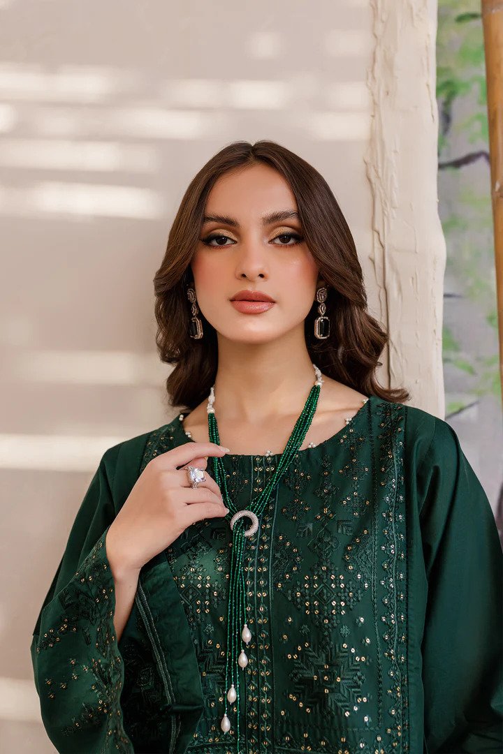 Emerald - 2Pc Embroidered Dress