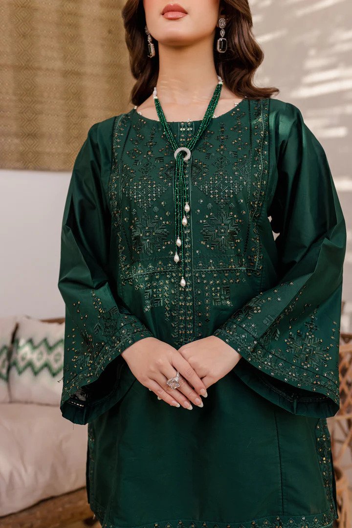 Emerald - 2Pc Embroidered Dress