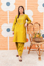 Load image into Gallery viewer, Kashmala 2PC-Cotton Stuff Embroidered Stitched Outfit
